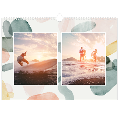 Fotokalender A3 — Aquarel vlekkenpatroon [omslag]