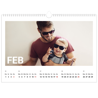 Fotokalender A3 — Grote maandaanduiding [Februari]
