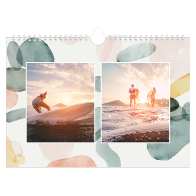 Fotokalender A4 — Aquarel vlekkenpatroon [omslag]