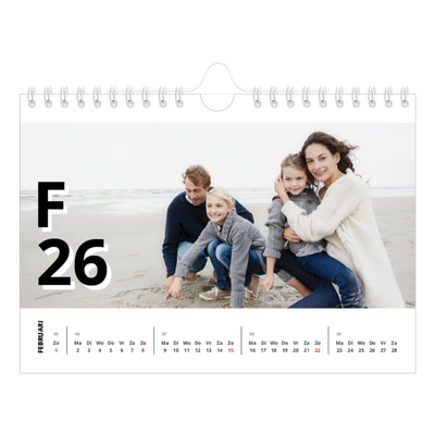 Fotokalender A5 — Letter stijl [Februari]