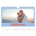 Fotokalender A4 — Retro stijl frames [Februari]