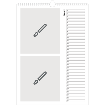 Verjaardagskalenders A3 — Ontwerp je eigen fotoproduct [Maart]