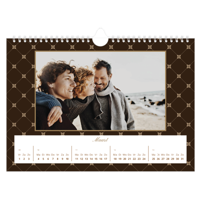 Fotokalender A4 — Vintage zwart-wit [Maart]