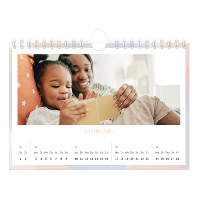 Fotokalender A5 — Verfkwast effect [Februari]