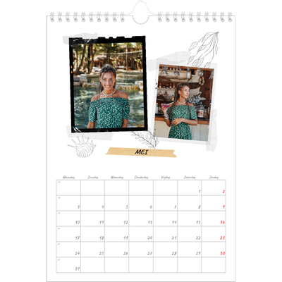 Fotokalender A4 (20 x 30 cm) — Plakboek flair [Mei]