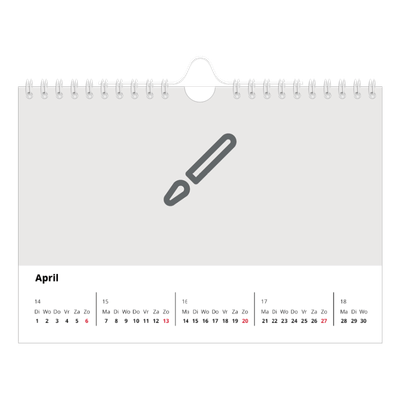 Fotokalender A5 — Ontwerp je eigen fotoproduct [April]