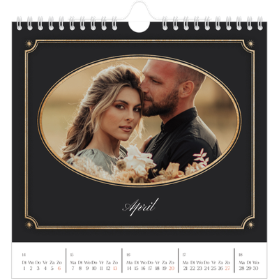 Jaarkalenders vierkant — Klassiek vintage [April]