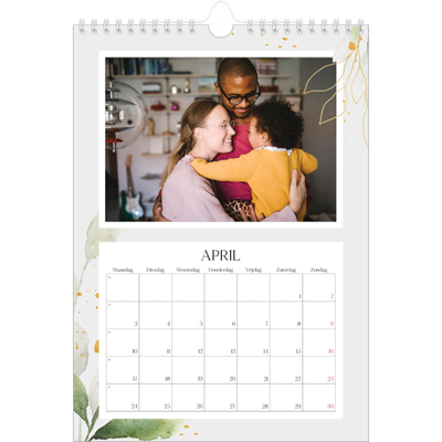 Fotokalender A4 (20 x 30 cm) — Bloemen splash [April]