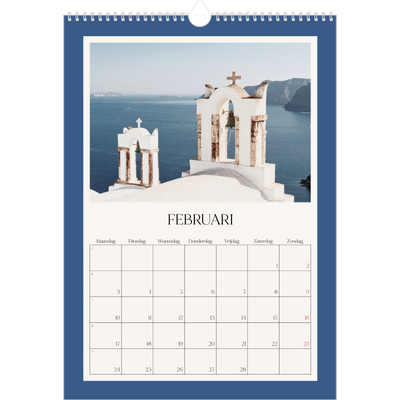A3 Jaarkalenders — Klassieke kleuren [Februari]