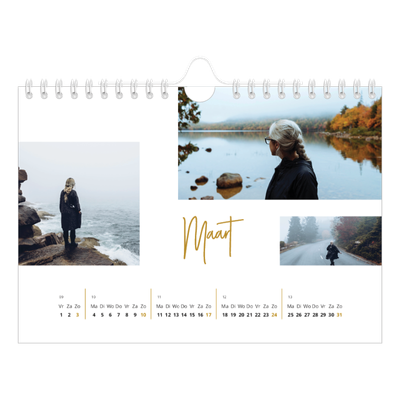 Fotokalender A5 — Goudkleurige letters [Maart]