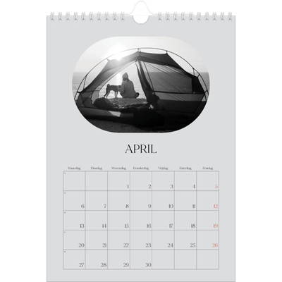 Fotokalender A4 (20 x 30 cm) — De open weg [April]