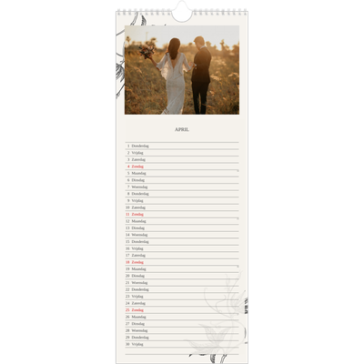 Smalle kalender  — Inkt & klimop [April]
