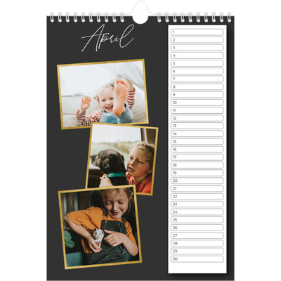 Verjaardagskalenders A4 — Herinneringen verzamelen [April]