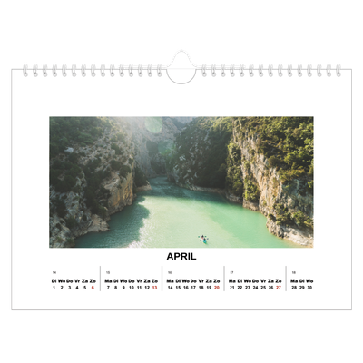 Fotokalender A4 — Eenvoudige foto [April]