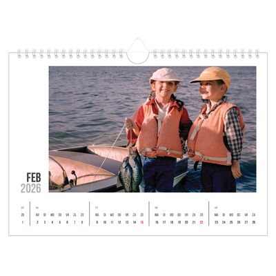 Fotokalender A4 — Verkorte tekst [Februari]