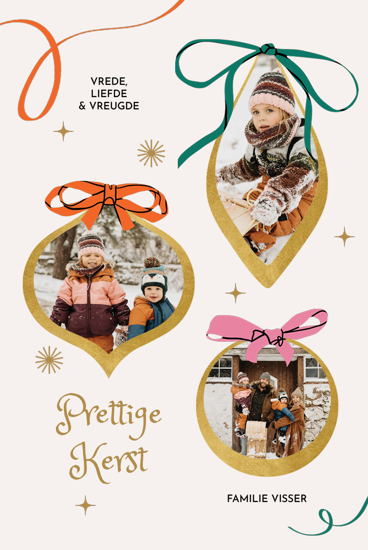 Fotokaarten — Strikjesornament