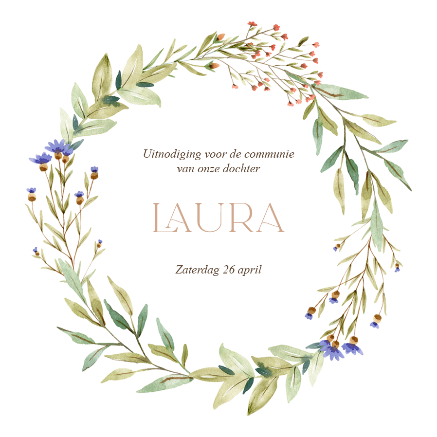 Uitnodigingen — Fijne wilde bloemen