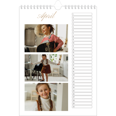 Verjaardagskalenders A4 — Fotolijn [April]
