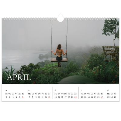 Fotokalender A3 — Eenvoudige letters [April]