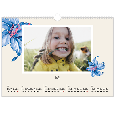 Fotokalender A3 — Geverfde bloemen [Mei]
