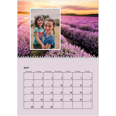 Fotokalender A4 Dubbel (30 x 40 cm) — Vier jaargetijden [April]