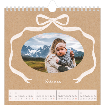 Jaarkalenders vierkant — Kraft en strik [Februari]