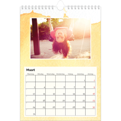 Fotokalender A4 (20 x 30 cm) — Aquarel achtergronden [Maart]