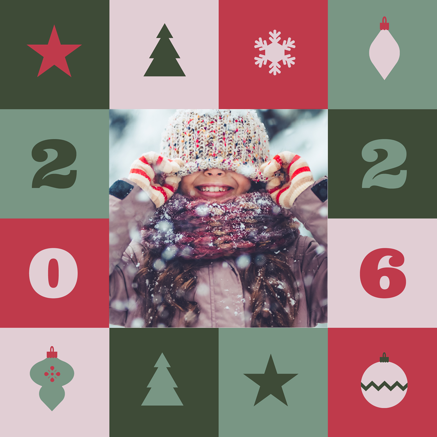 Fotokaarten — Nieuwjaar schaakbord