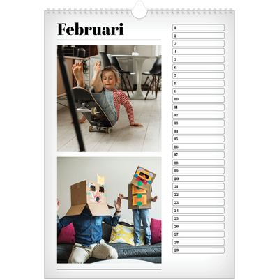 Verjaardagskalenders A3 — Vers van de pers [Februari]