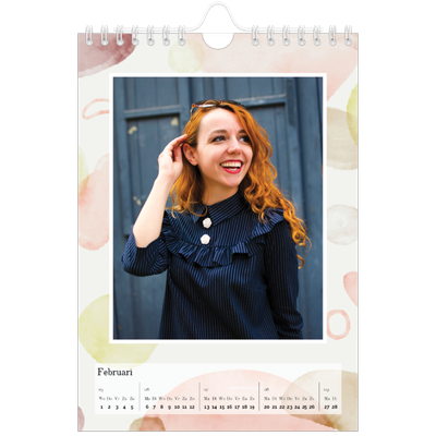 Fotokalender A5 — Aquarel vlekkenpatroon [Februari]