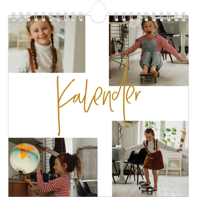 Jaarkalenders vierkant — Goudkleurige letters [omslag]