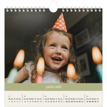 Fotokalender Vierkant — Pastel hoofdstukken
