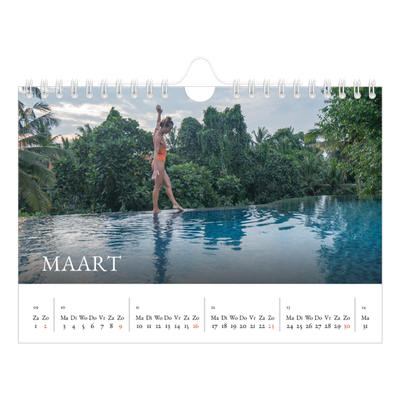 Fotokalender A5 — Eenvoudige letters [Maart]