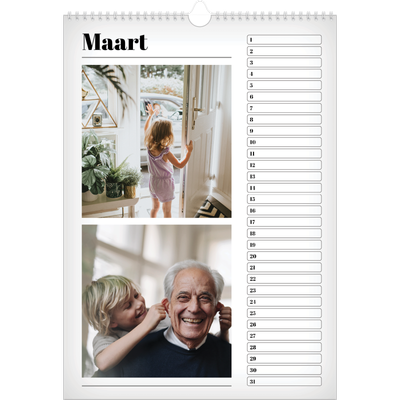 Verjaardagskalenders A3 — Vers van de pers [Maart]