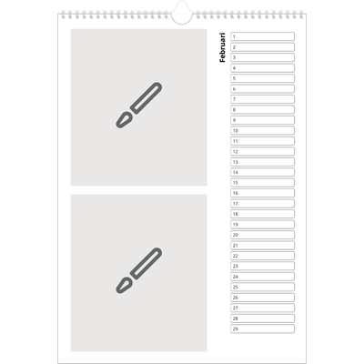 Verjaardagskalenders A3 — Ontwerp je eigen fotoproduct [Februari]