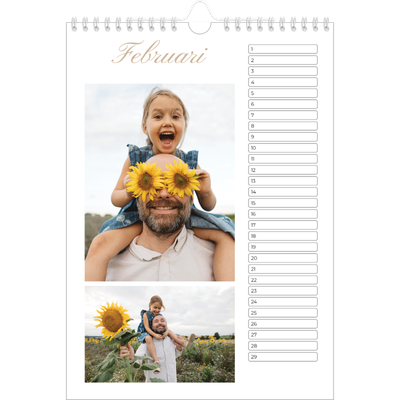 Verjaardagskalenders A4 — Fotolijn [Februari]