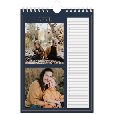 Fotokalender A5 — Pruisisch blauw [April]