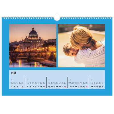 Fotokalender A3 — Fel gekleurde kaders [Mei]