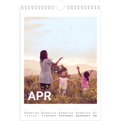 Fotokalender A4 (20 x 30 cm) — Grote maandaanduiding [April]