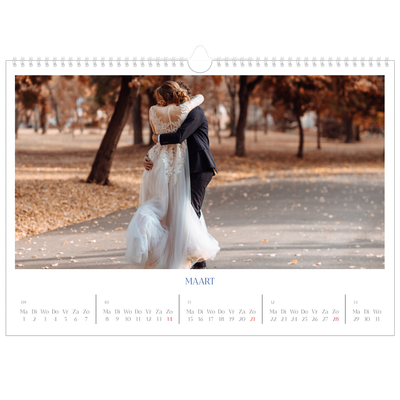 Fotokalender A3 — Kobalt klassieker [Maart]