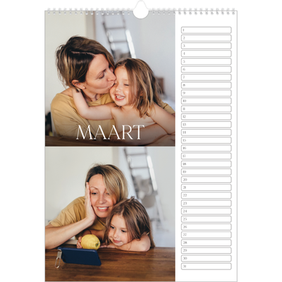Verjaardagskalenders A3 — Twaalf grote maanden [Maart]