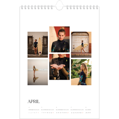 Fotokalender A4 (20 x 30 cm) — Surfing sunsets [April]