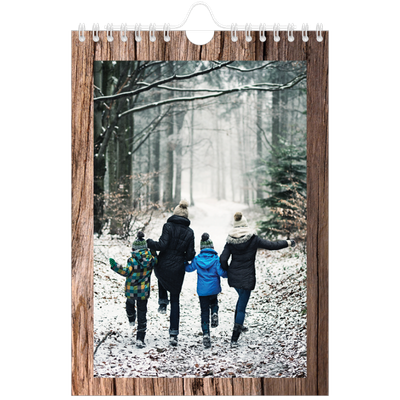 Fotokalender A5 — Houtpatroon [omslag]