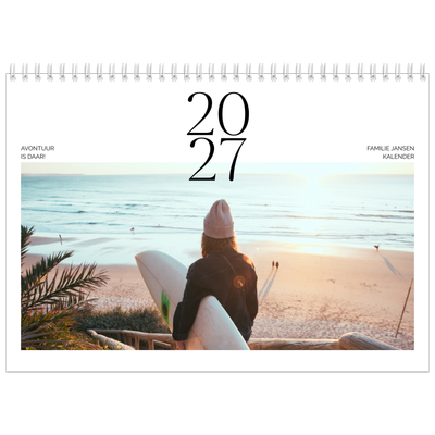 Fotokalender A4 Dubbel (30 x 40 cm) — Surfing sunsets [omslag]