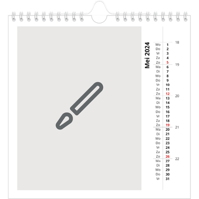 Jaarkalenders vierkant — Ontwerp je eigen fotoproduct [omslag]