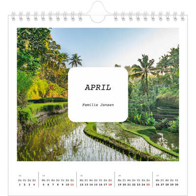 Jaarkalenders vierkant — Het hele verhaal [April]