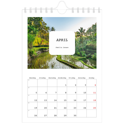 Fotokalender A5 — Het hele verhaal [April]