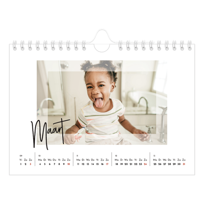 Fotokalender A5 — Transparante kaders [Maart]