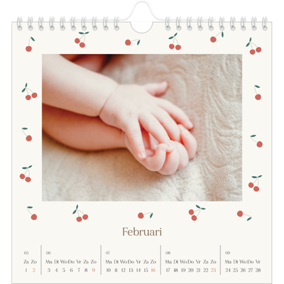 Jaarkalenders vierkant — Gelukzalig kers [Februari]