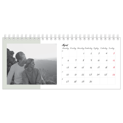 Bureaukalenders — Kleur frames [April]